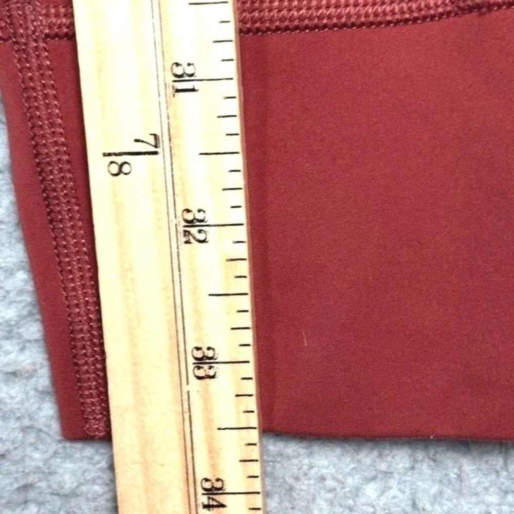 Vuori Daily Pocket Leggings Womens XS Rust Red High Rise Drawstring Yoga 7/8 - Picture 8 of 14
